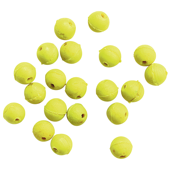 Perca Original Rubber beads (round, yellow, Ø 8 mm)