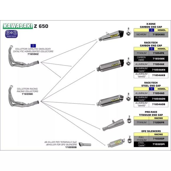 Arrow Racing HeaderRef: Aw0718 / 71659Mi