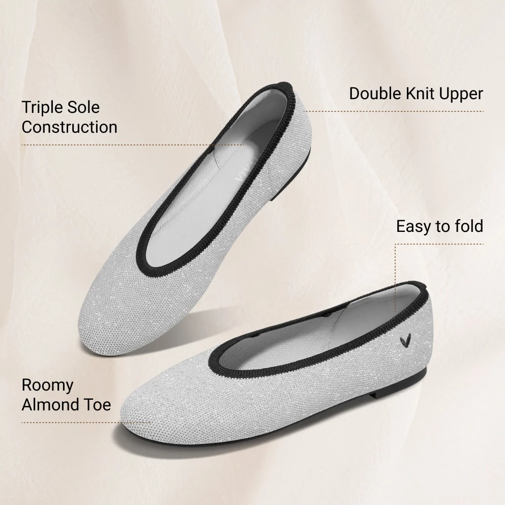 Almond-Toe Nude Flats (Nubia)