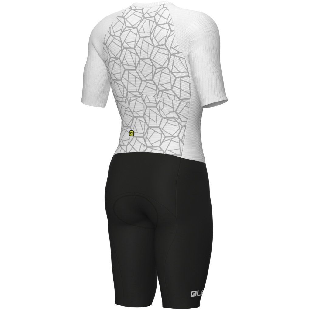 Alé TRIATHLON Focus Short Sleeve Tri Skinsuit Men - white