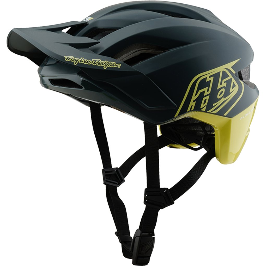 Troy Lee Designs Flowline SE MIPS Helmet - Badge Gray/Glo Yellow