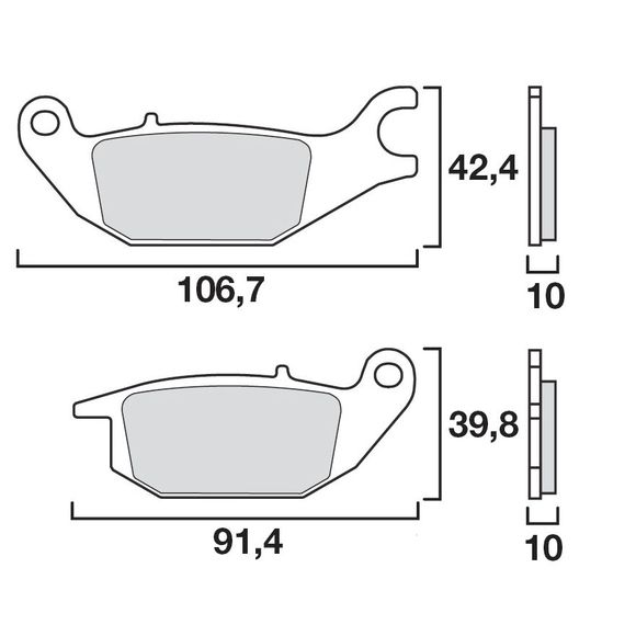 Brembo Organic Rear Brake PadsRef: 07HO4905