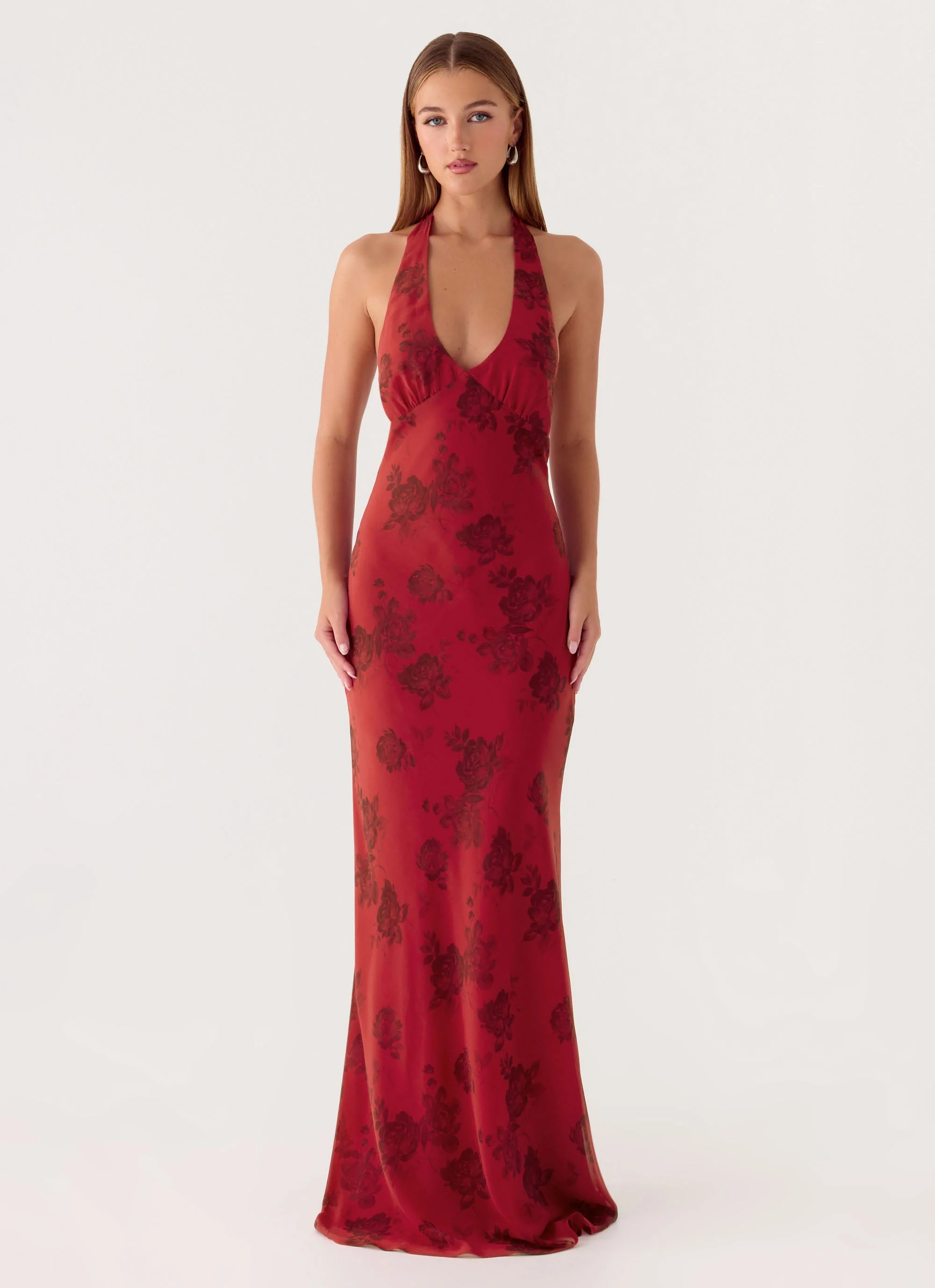 Freja Maxi Dress - Cherry Rose