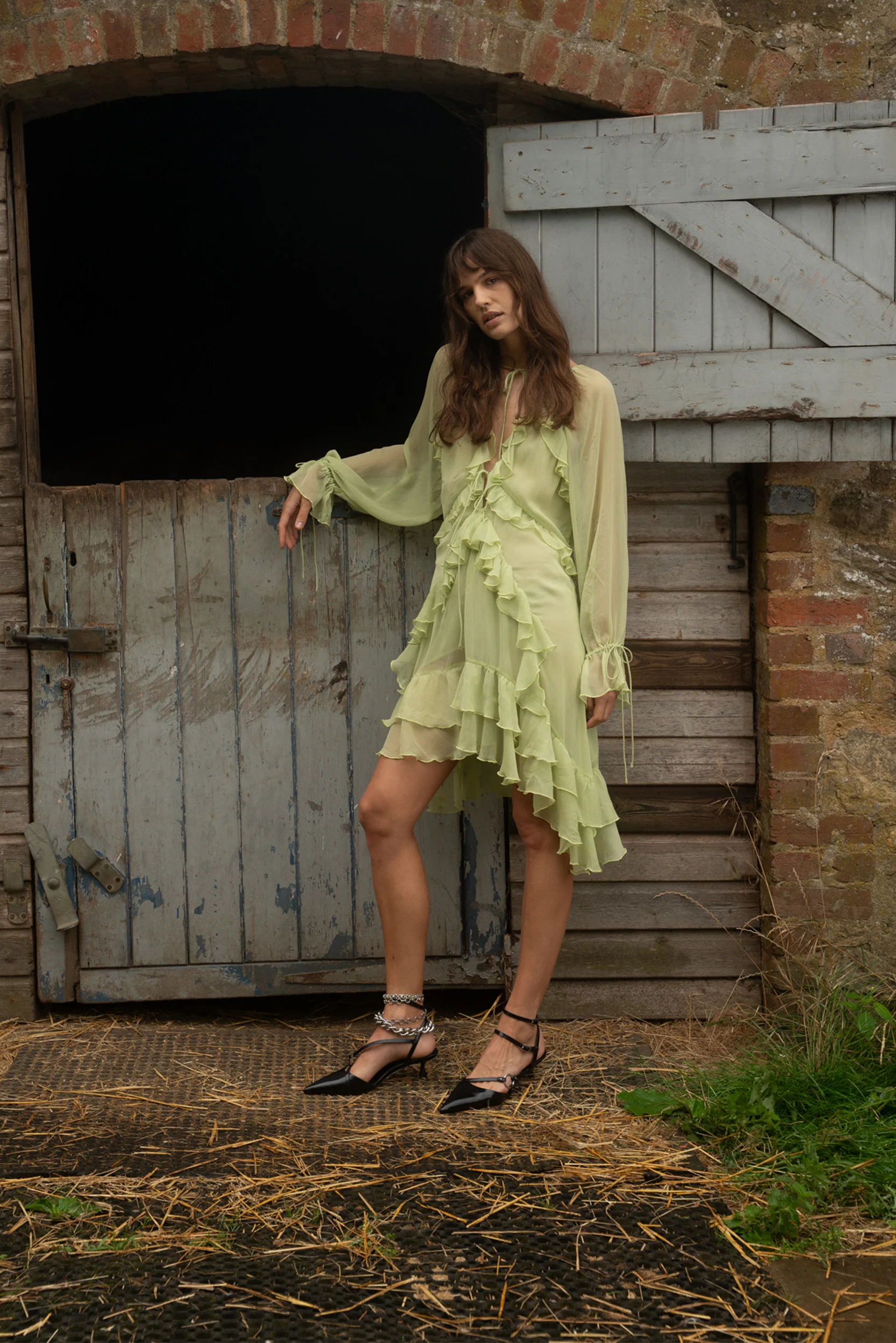 Chloe Chiffon Ruffle Dress