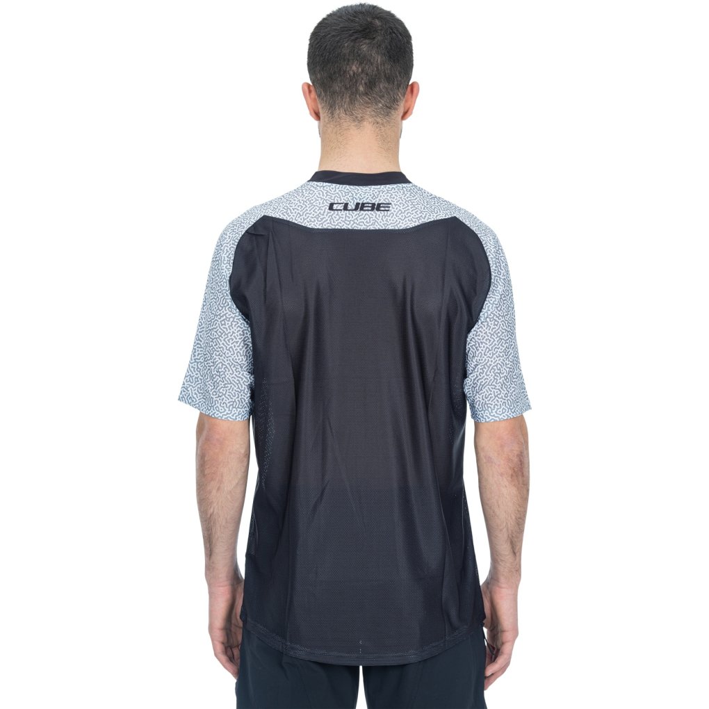 CUBE VERTEX Round Neck Jersey Shortsleeve Men - black