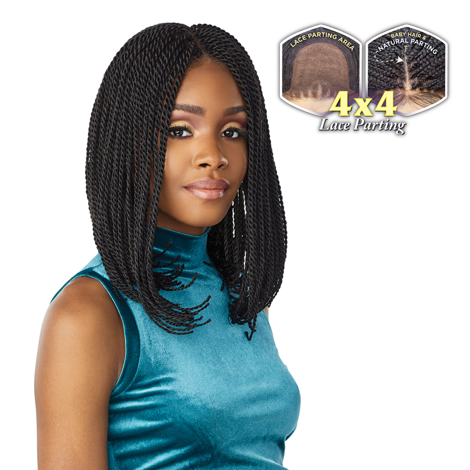 Sensationnel Cloud 9 Lace Wig 4X4 Lace Parting Senegal Twist Bob