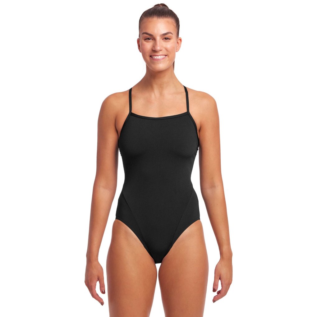 Funkita Single Strap Eco One Piece Swimsuit Women - Still Black