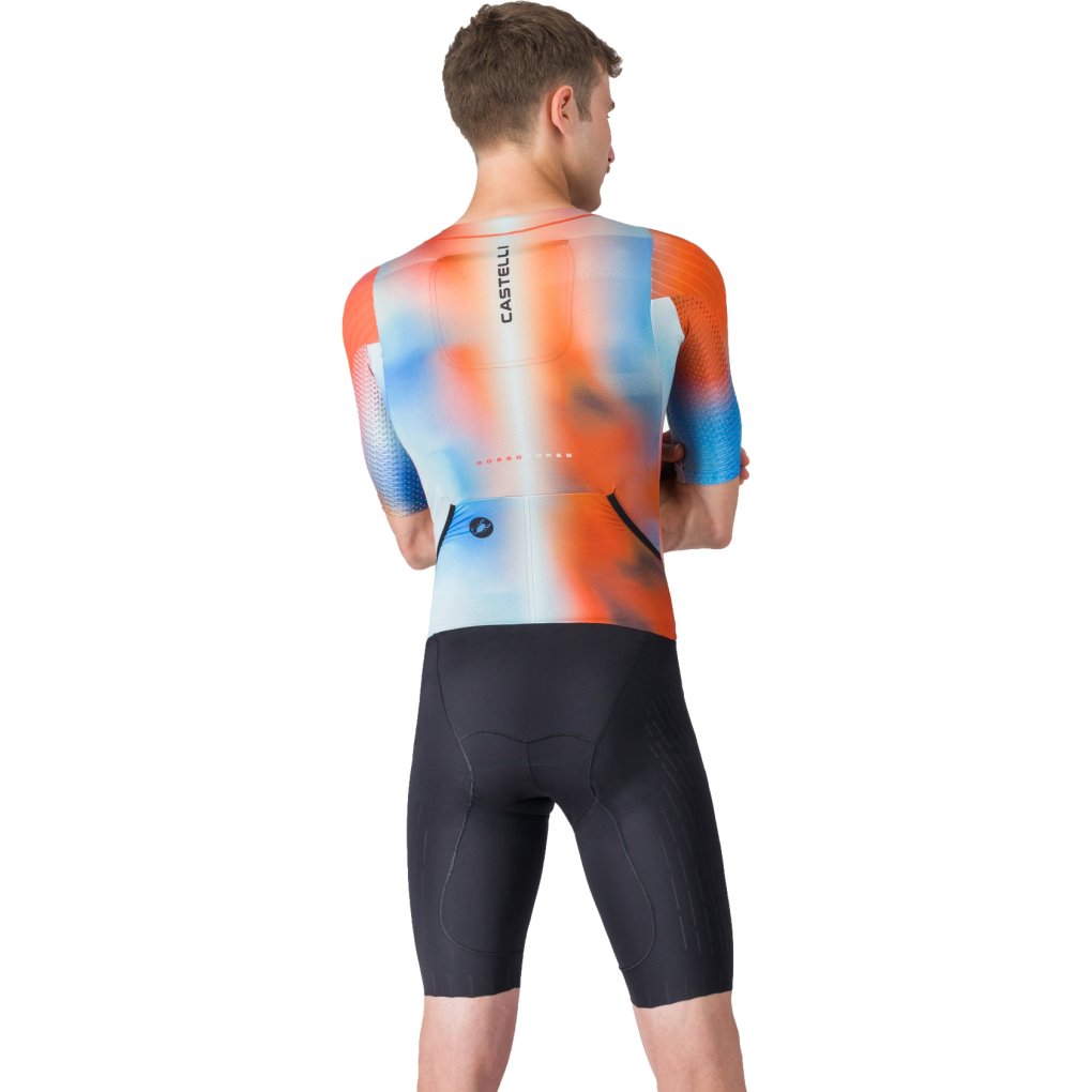 Castelli Free Sanremo 3 Suit Short Sleeve Men - paprika/winter sky-black 655