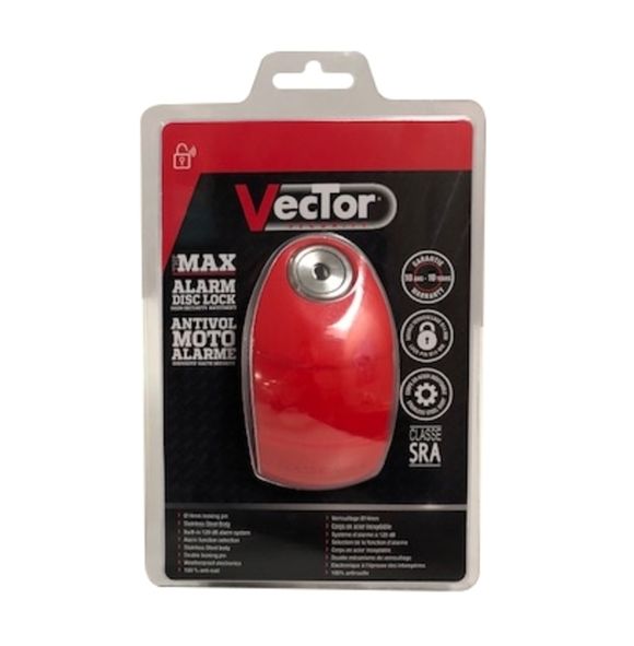 Vector The Max Alarm Disc Lock (120dB) - Ø14mm - Universal SRA ClassRef: VEC00056A / 3062432
