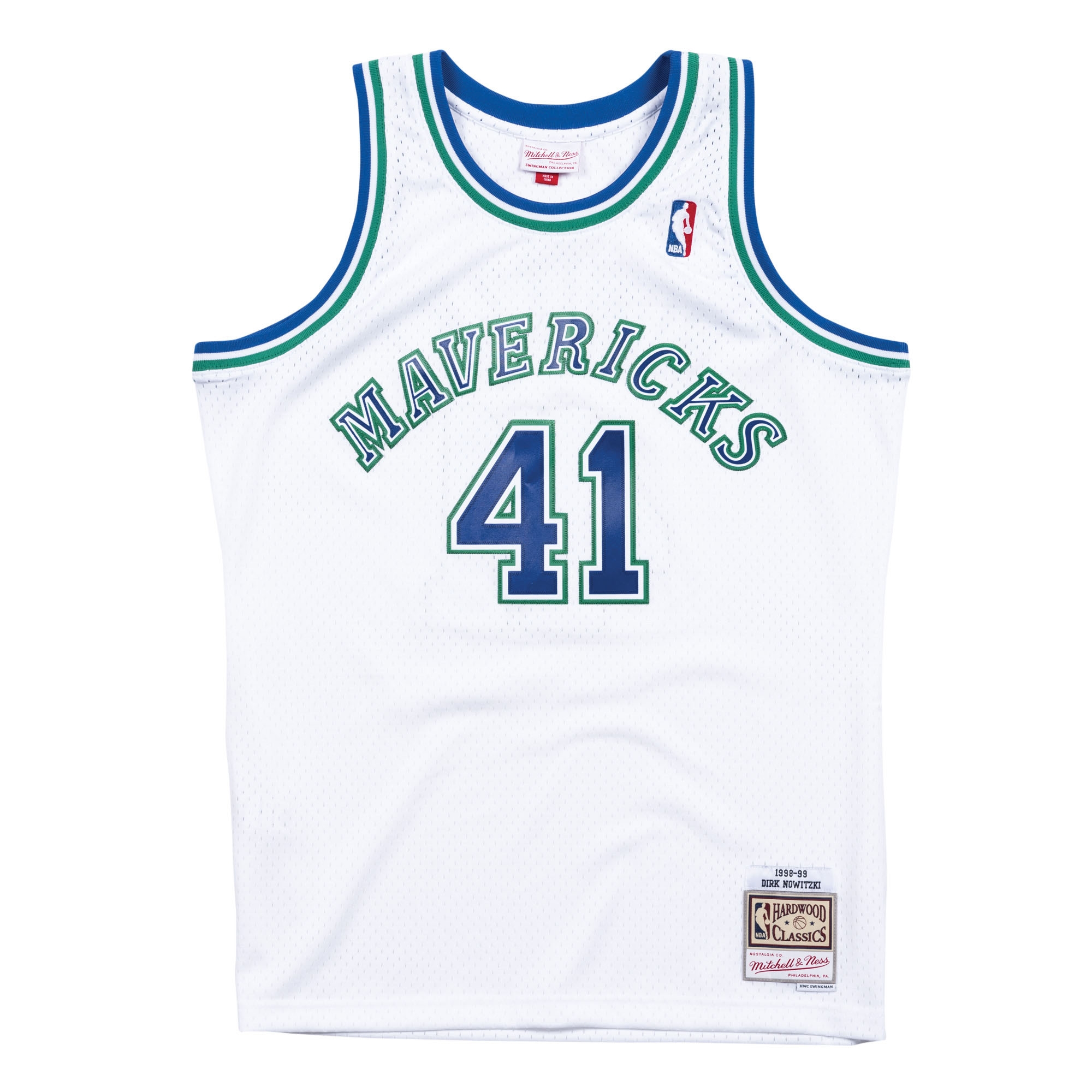 Dirk Nowitzki #41 Dallas Mavericks 1998-99 Mitchell & Ness Swingman NBA Jersey White