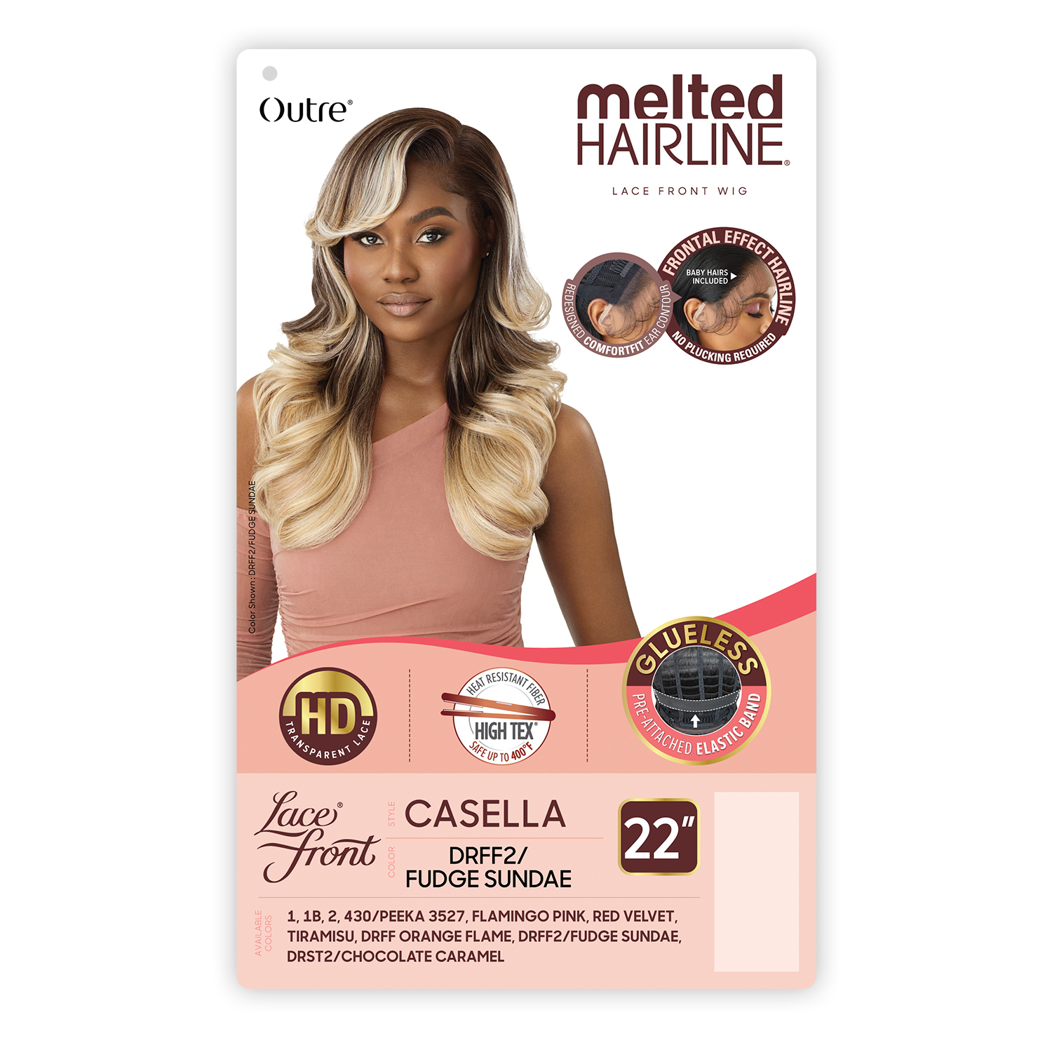 Outre HD Lace Front Wig Melted Hairline Glueless Casella