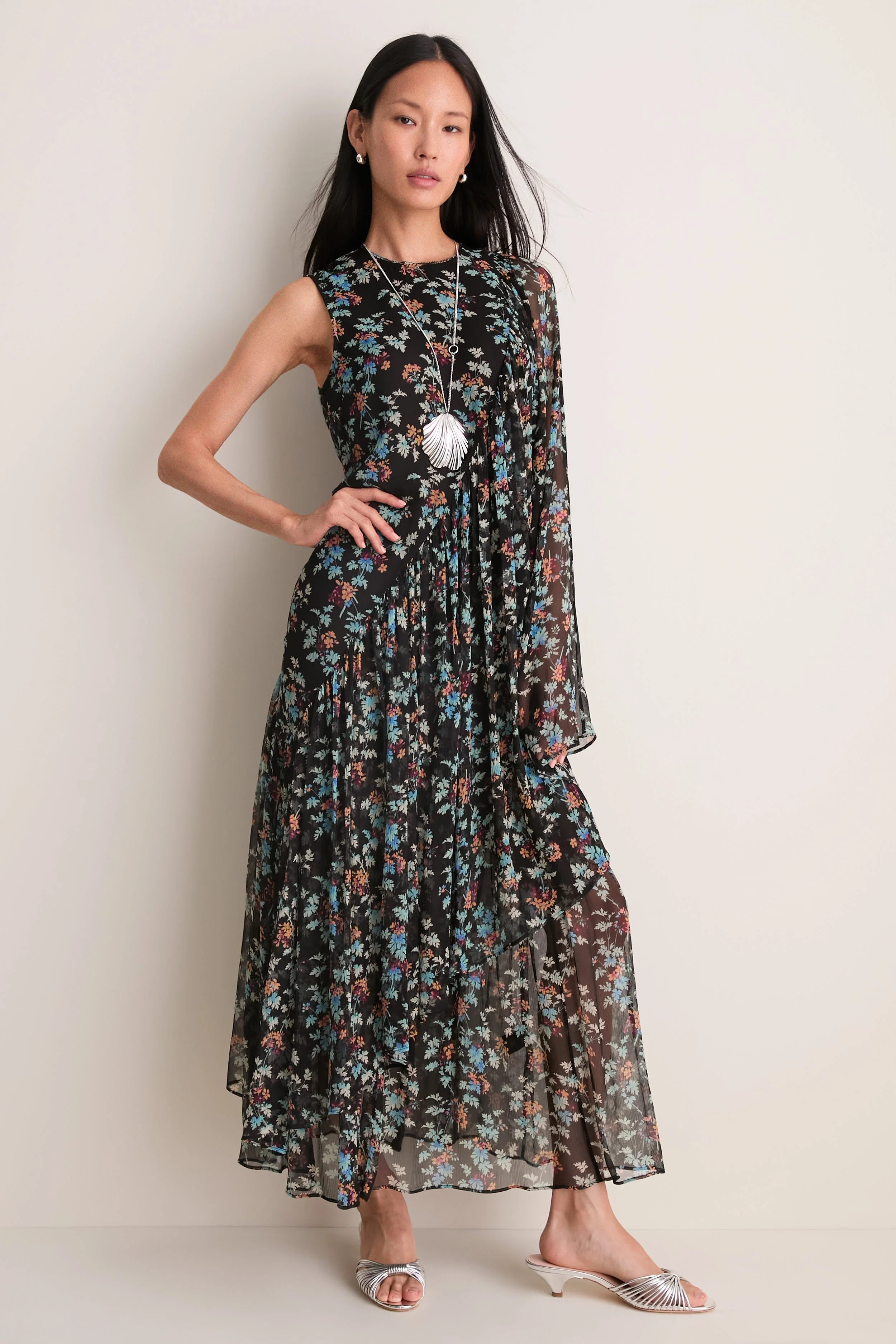 Nightshade Seraphina Silk Draped Dress