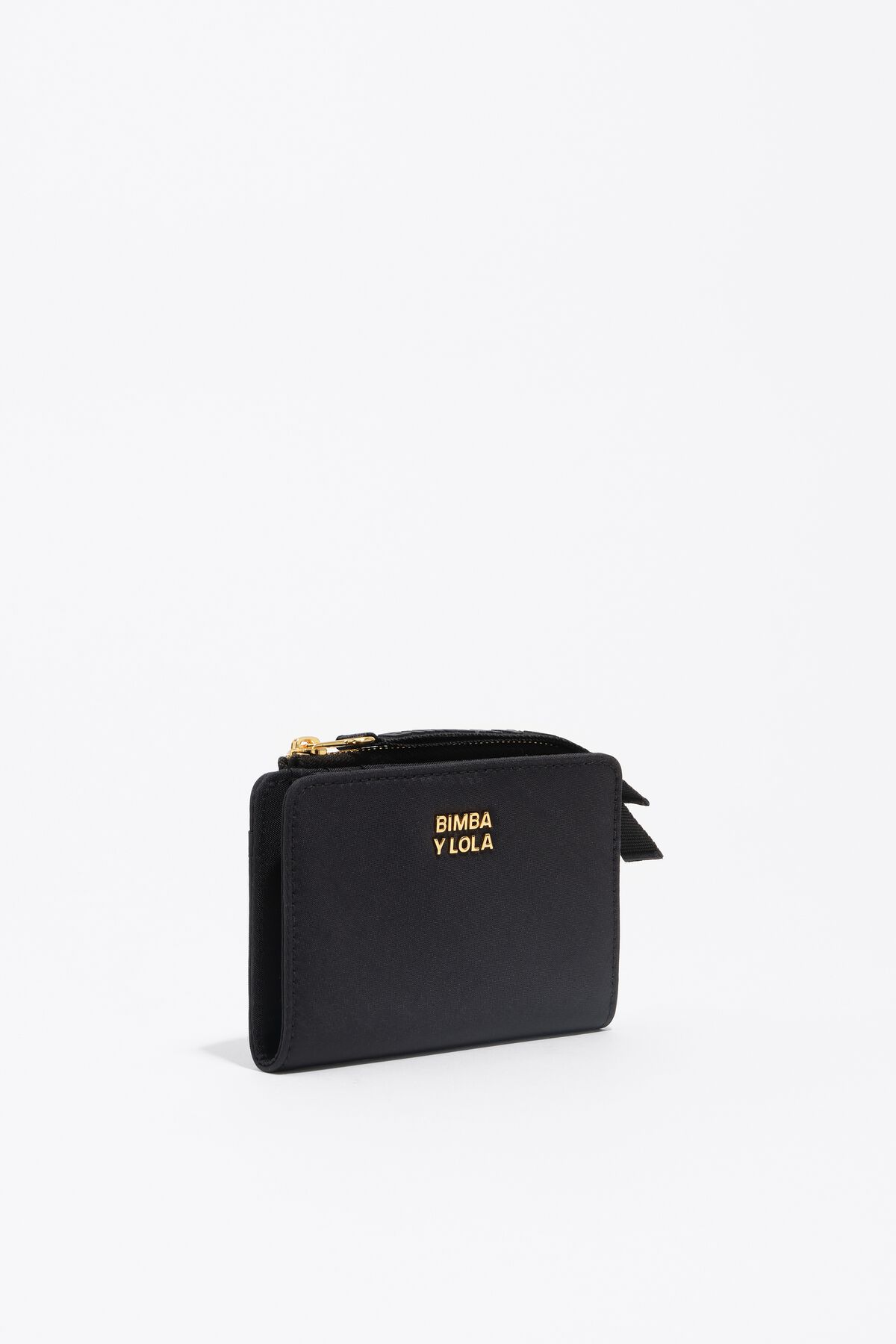 Black nylon compact purse