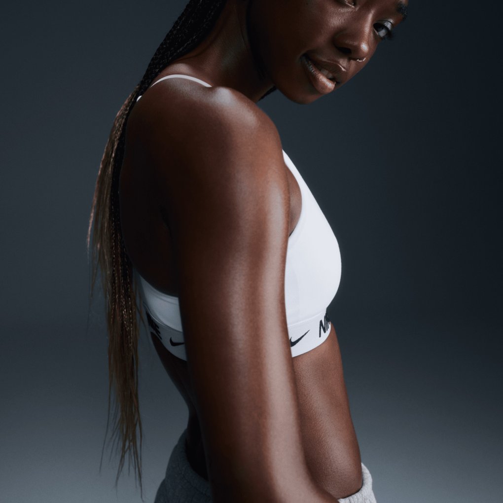 Nike Indy Light Support Padded Sports Bra Women - white/black FD1062-101