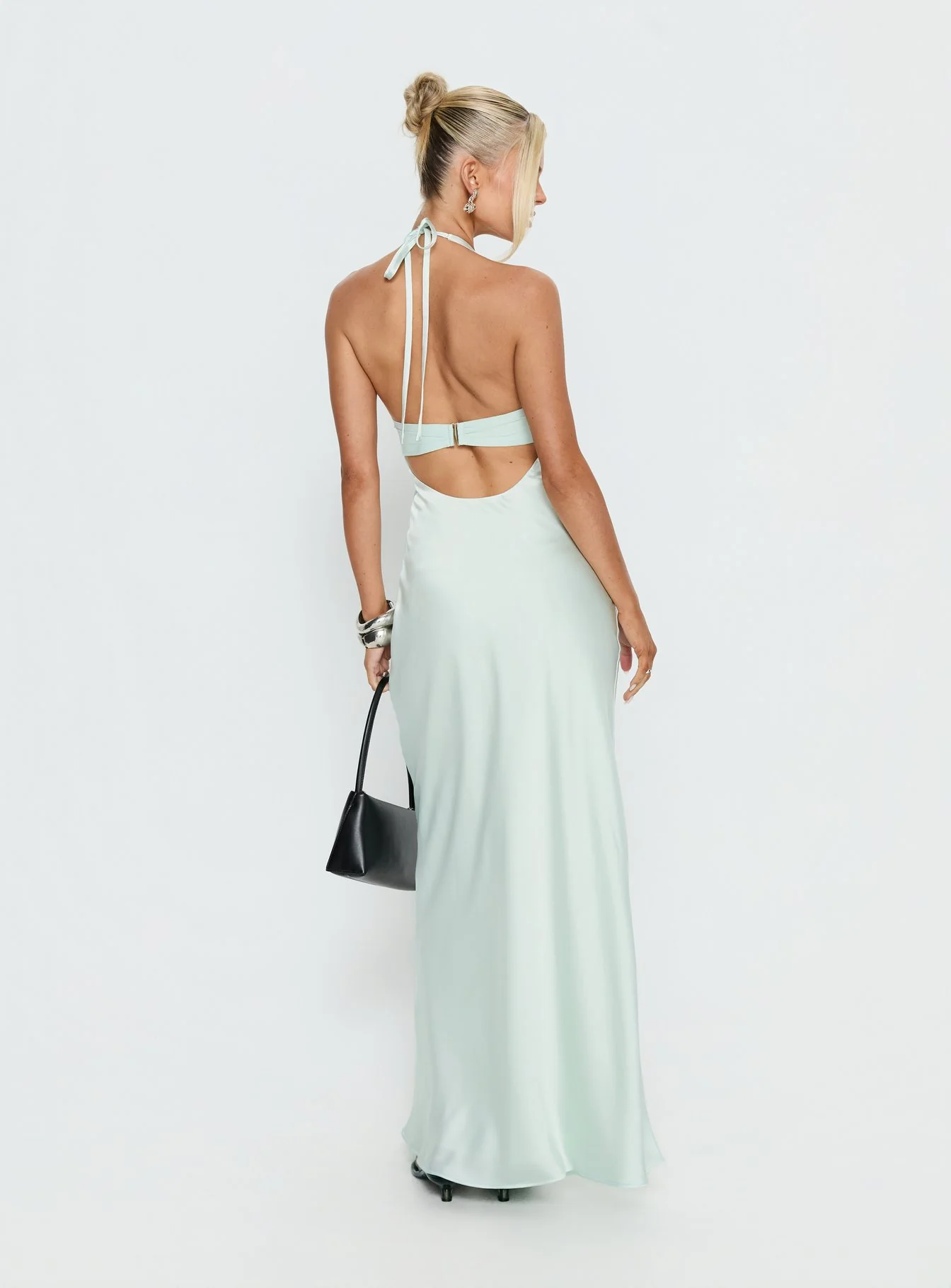 Odyssa Halter Maxi Dress Mint Green