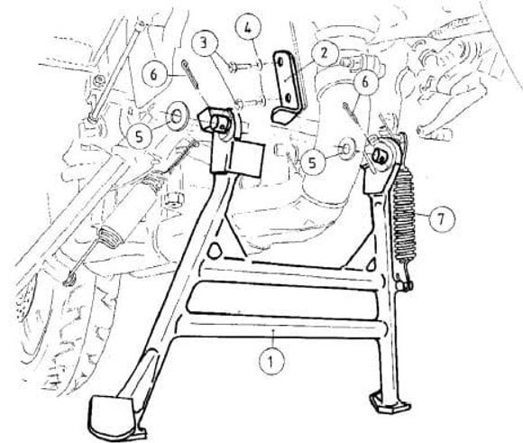 Béquille centrale Hepco & Becker - noirHONDA 900 CB 900 F HORNET (SC48) - 2002 - 2005Ref : HBE05184A / 505929 00 01