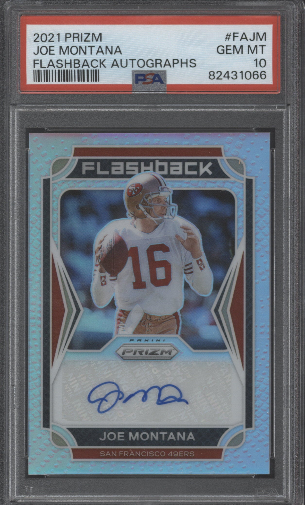 2021 Prizm Joe Montana Flashback Auto PSA 10 #83/99