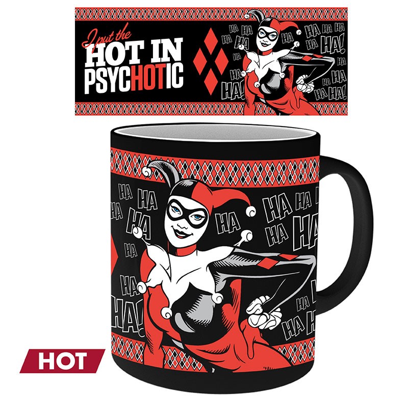 DC COMICS Mug Heat Change Harley Quinn Psychotic
