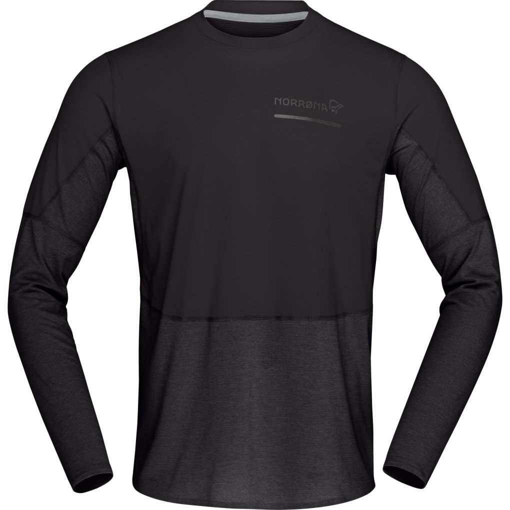 Norrona senja equaliser lightweight Long sleeve Shirt Men - Caviar