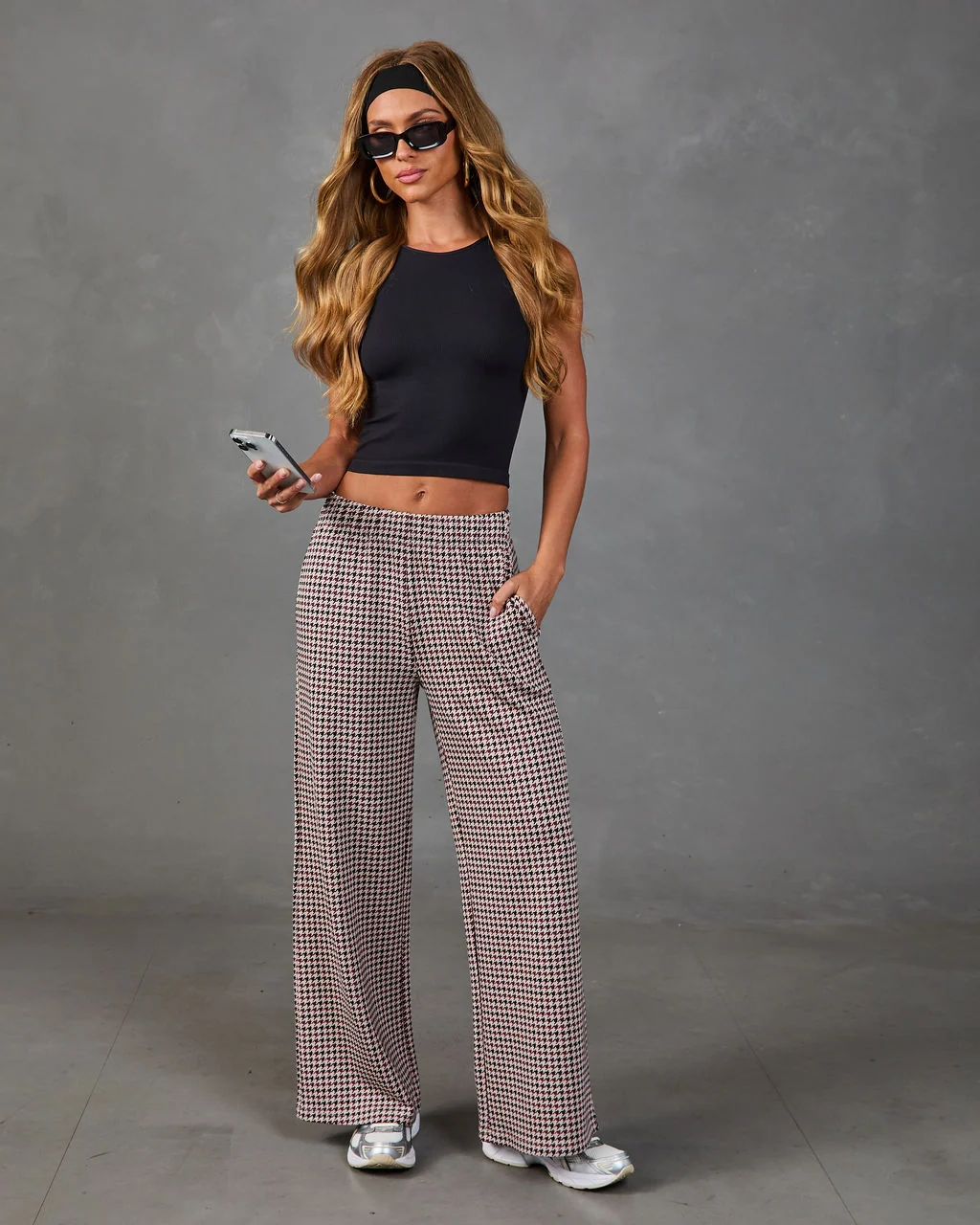Gentle Pace Houndstooth Scuba Pants