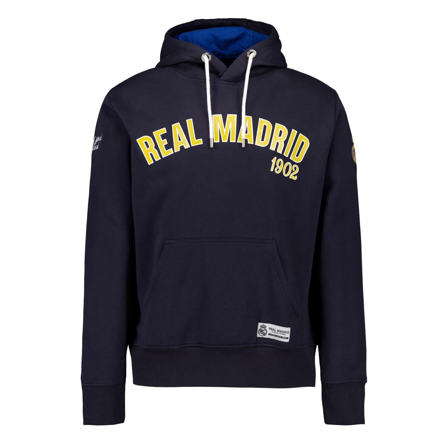 Mens Baseball Hoodie Navy Real Madrid