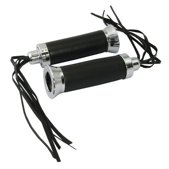Bike It handlebar grips with pompoms Universal - BlackRef: Bik0889 / Grpbrtas25