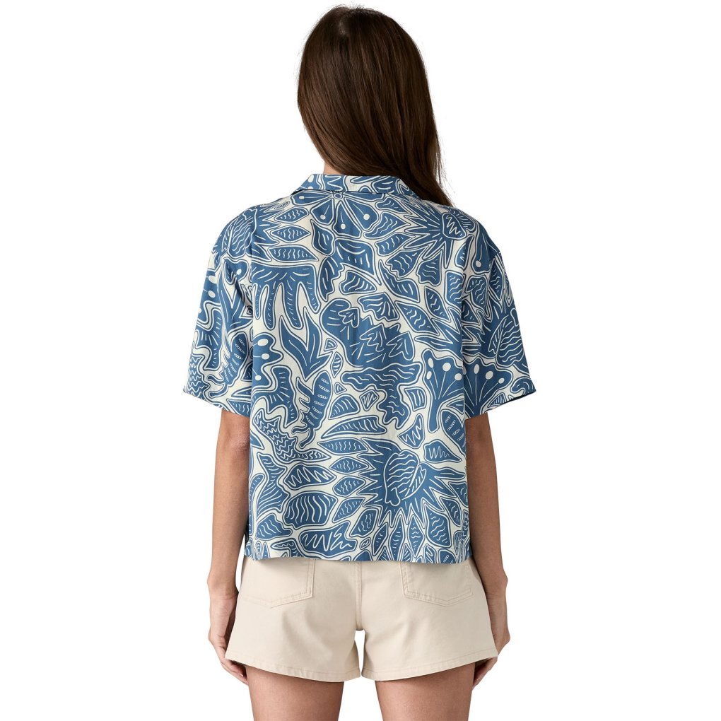 Patagonia Tidal Threads Shirt Women - Bees and Flowers: Still Blue