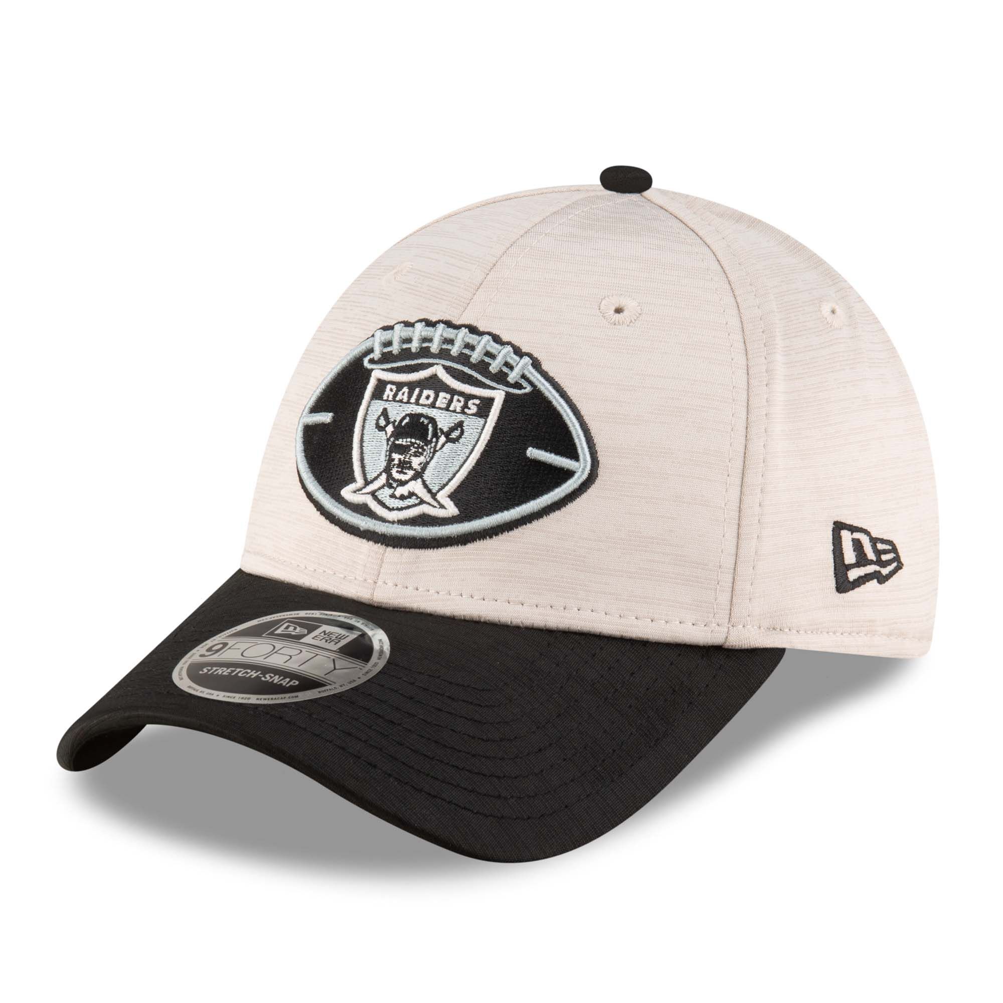 Oakland Raiders Historic 2024 NFL Sideline New Era Stretch-Snap 9FORTY Cap