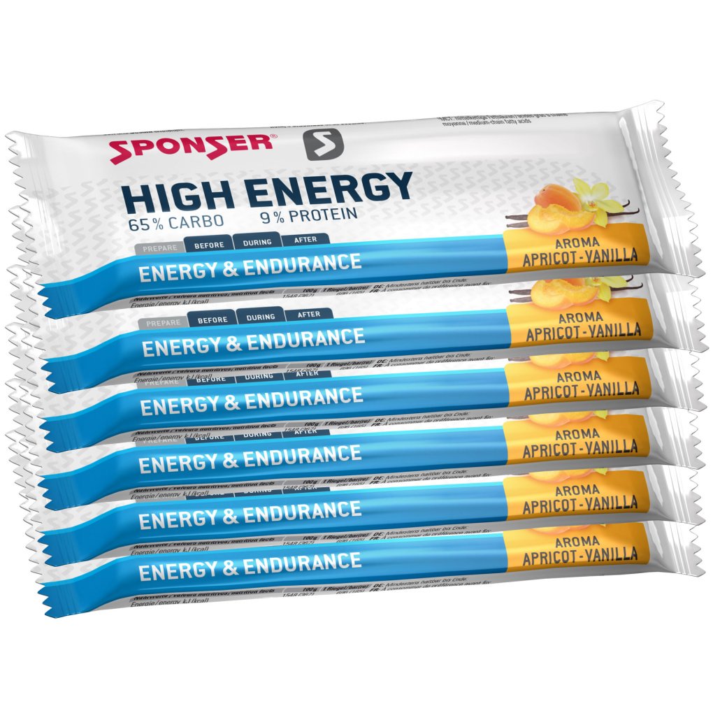 SPONSER High Energy Bar - with Carbohydrates - 6x45g