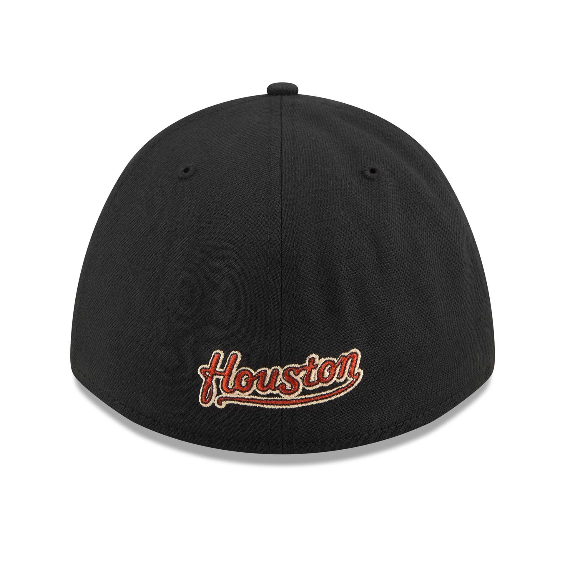 Houston Astros MLB Cooperstown Team Logo 39THIRTY M-Crown Flex Cap Black