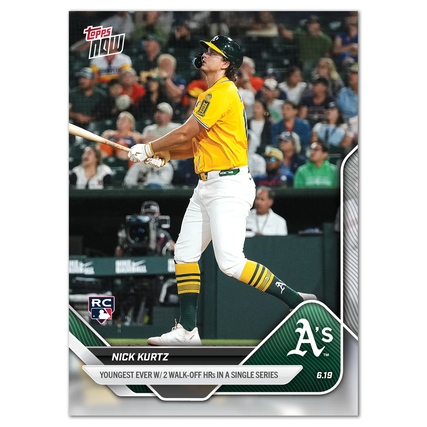 Nick Kurtz - 2025 MLB Topps NOW® - Card 322 - LOOK FOR AUTO-RELICS