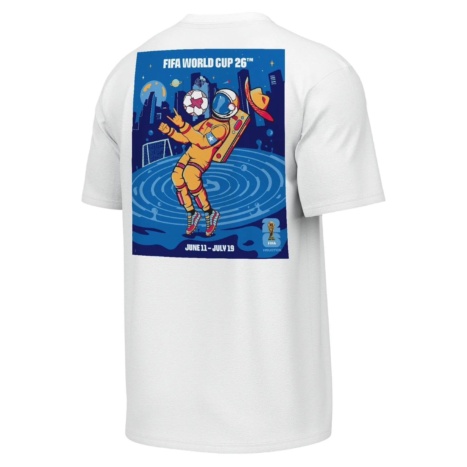 2026 Soccer Fan Collection Houston Poster White T-Shirt - Unisex