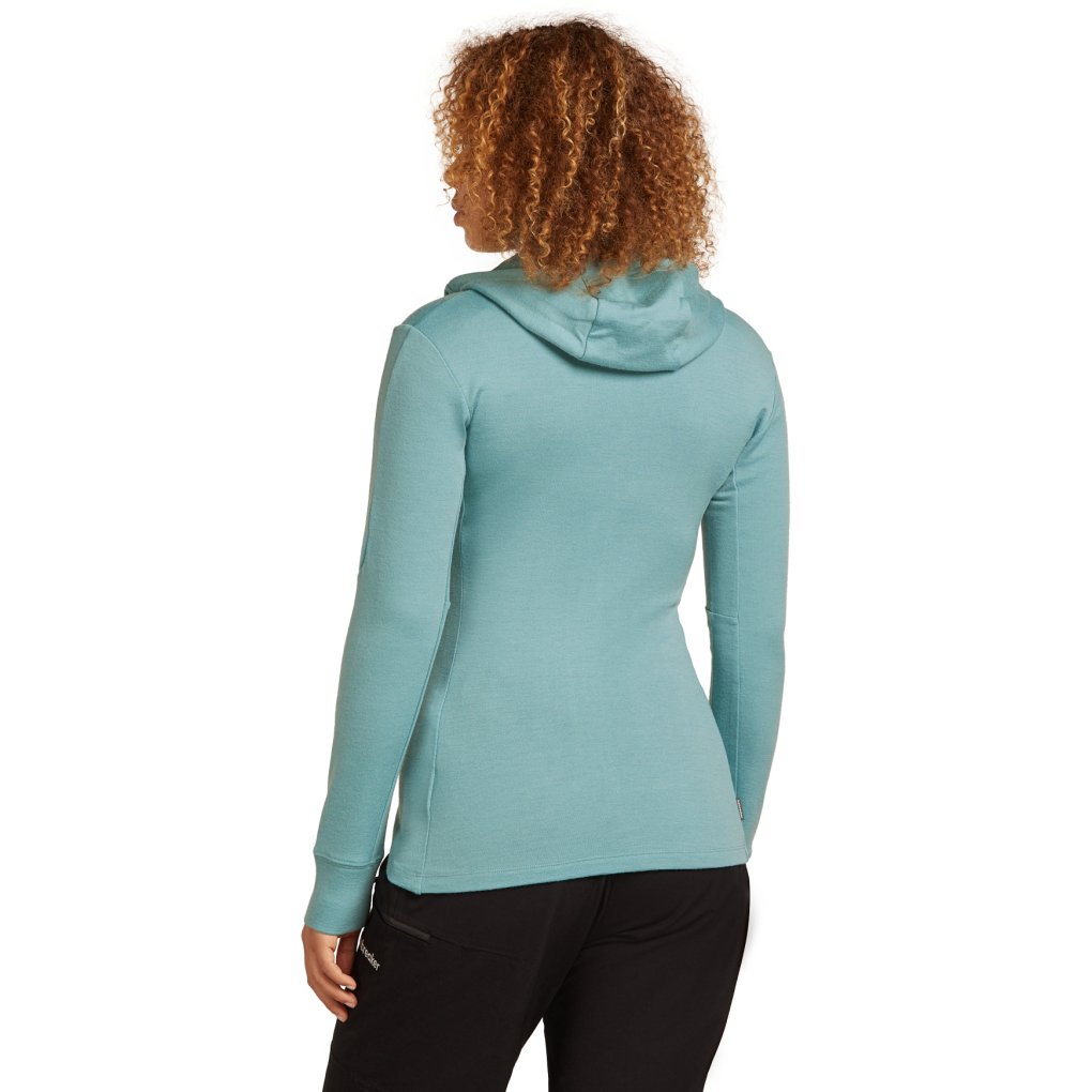 Icebreaker Merino 260 Quantum Long Sleeve Zip Hoodie Women - Hydro