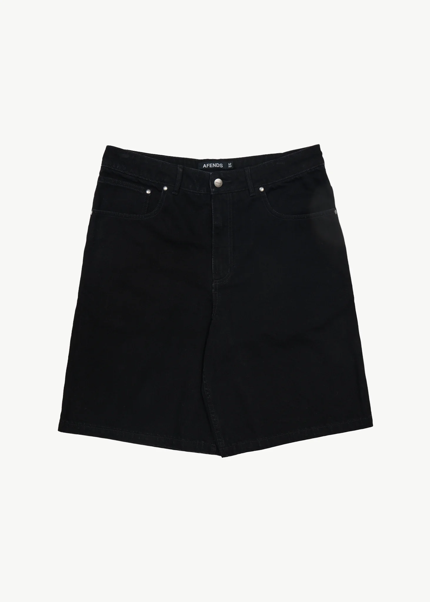 AFENDS Mens Lil C - Denim Baggy Short 22