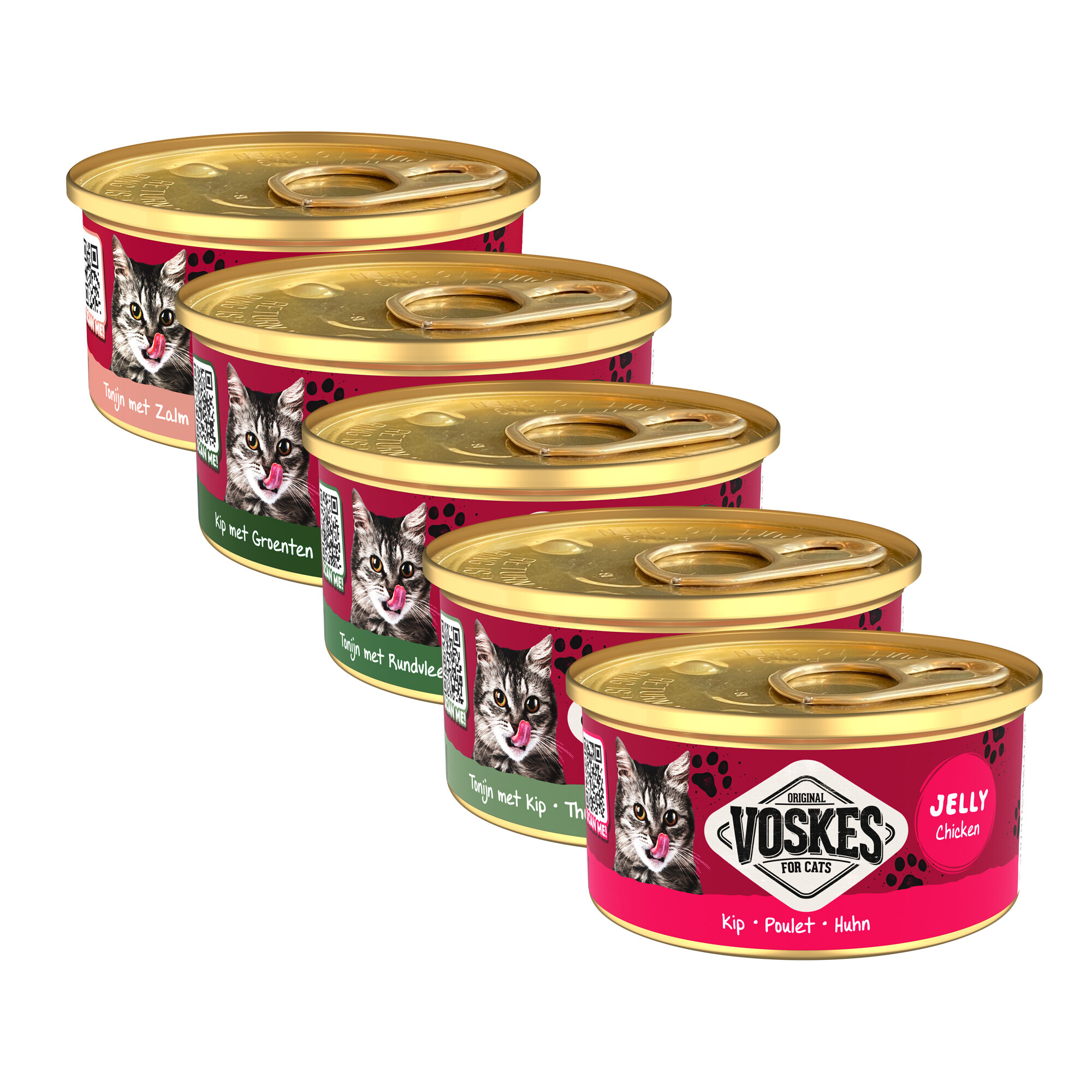 Voskes Jelly Cat Food -  Tuna and Salmon - 24 x 85 g