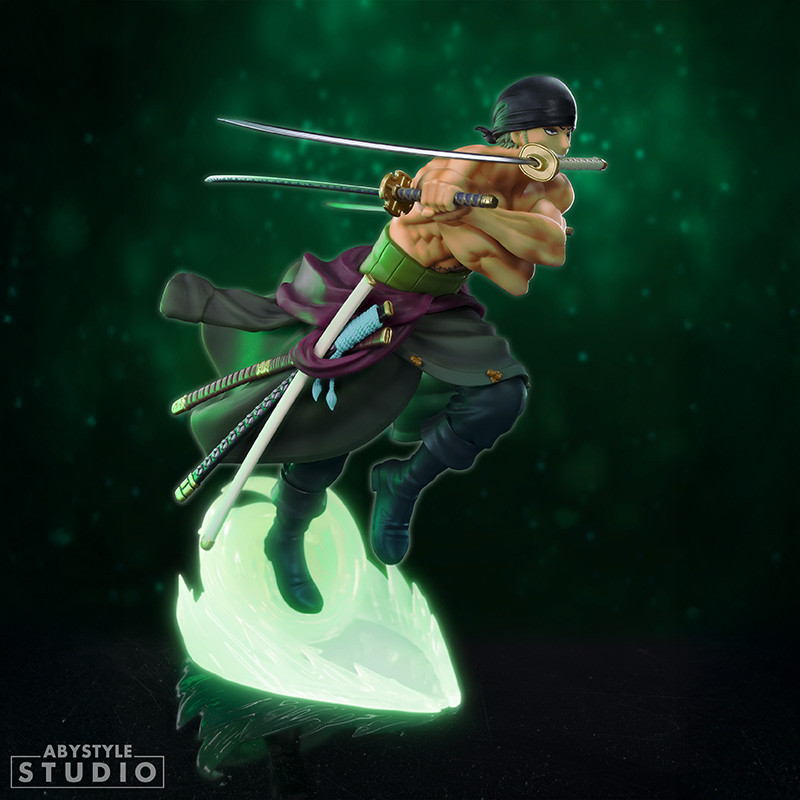 ABYstyle Studio – One Piece Glow in the Dark Zoro Figure – Official Product