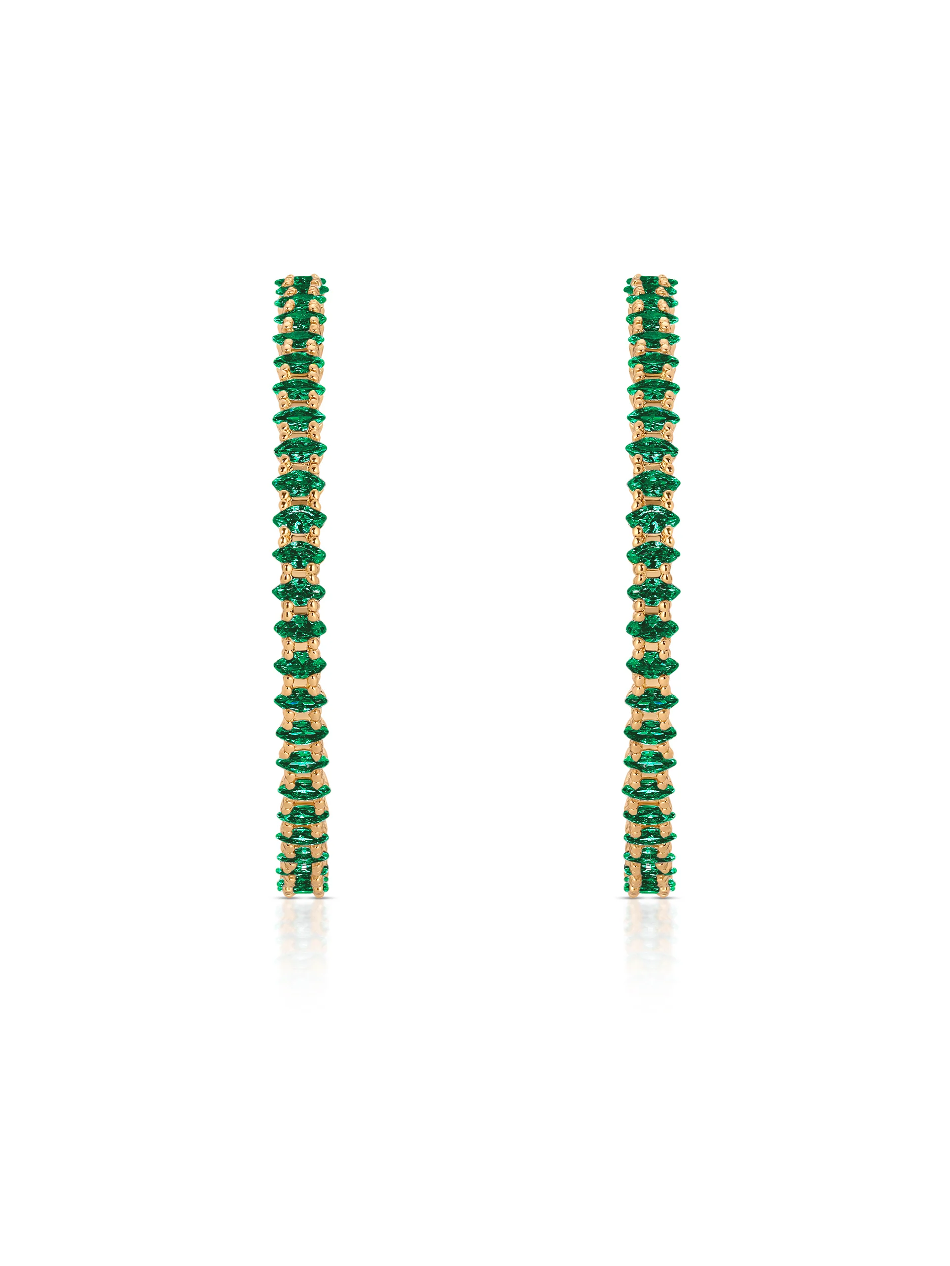 Emerald Marquise Hoops
