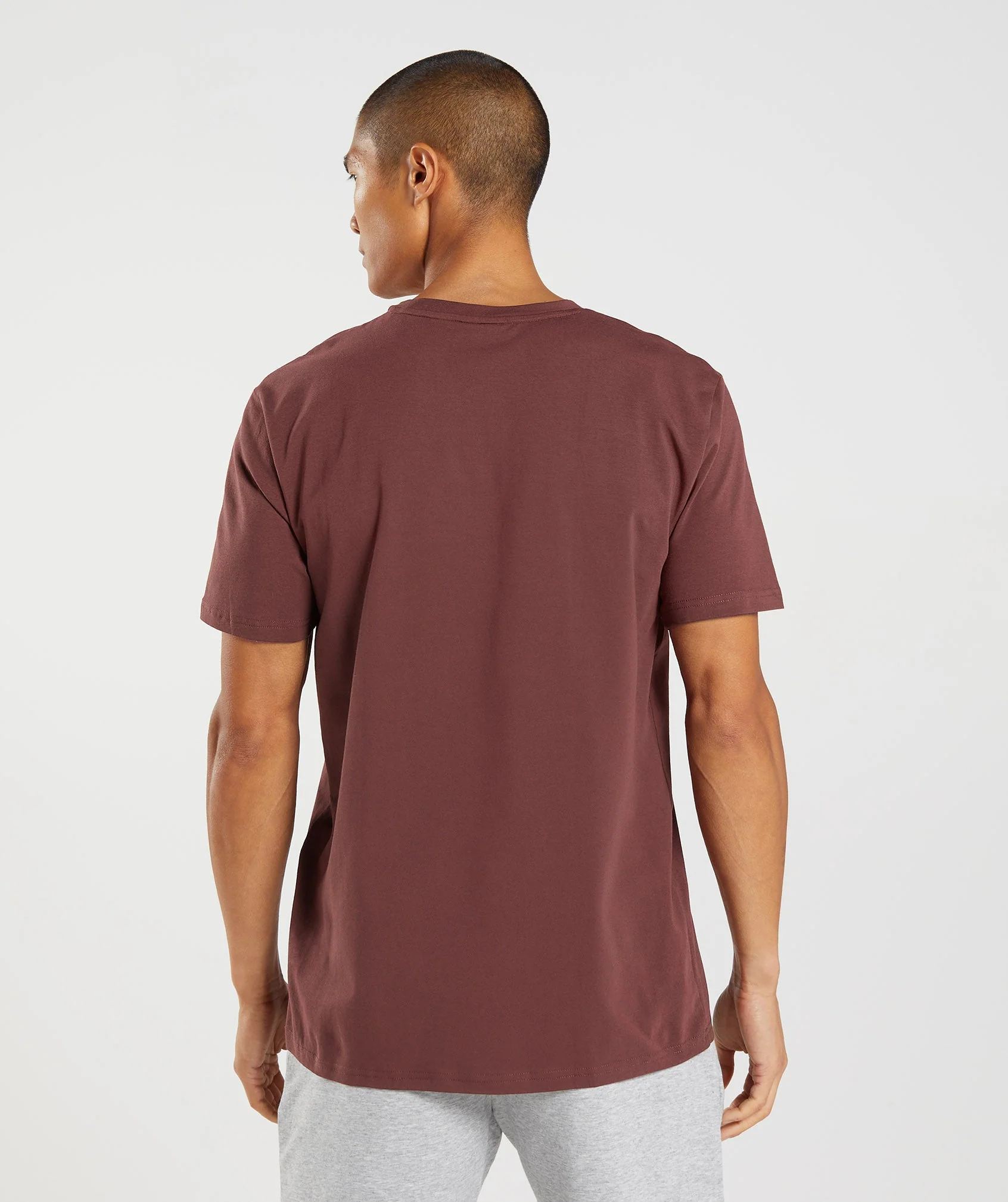Block T-Shirt Cherry Brown