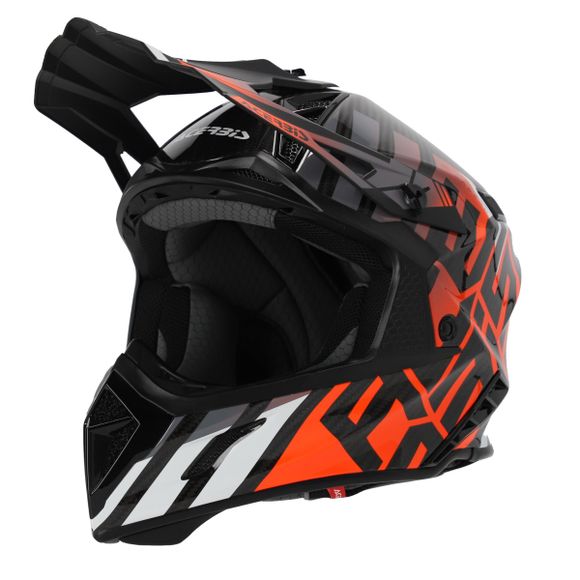 Acerbis STEEL CARBON ECE 2206 2024 cross Helmet - Black / OrangeRef: AE5302