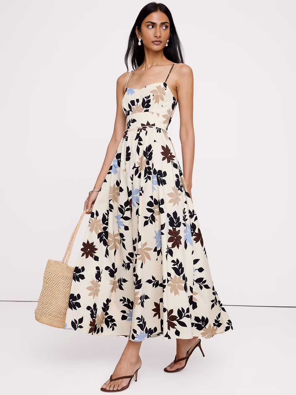 Soft Cotton Corset Maxi Dress