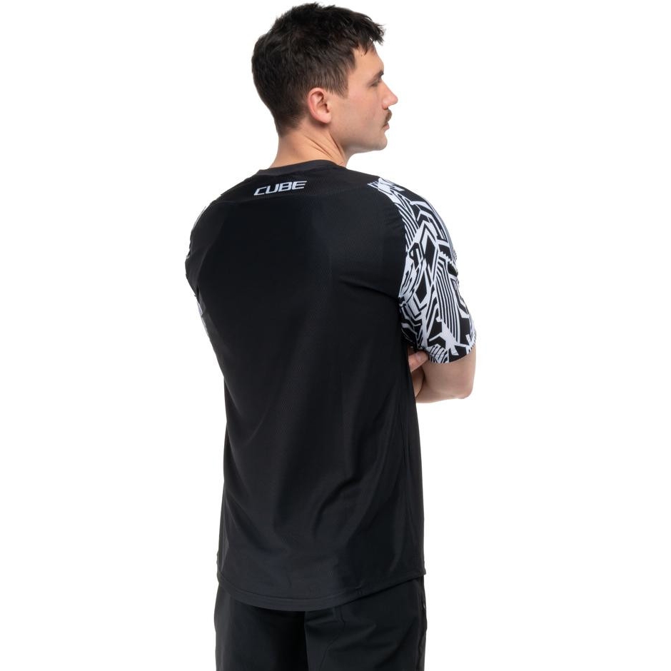 CUBE MTB Razzle Dazzle Short Sleeve Jersey Men - black´n´white