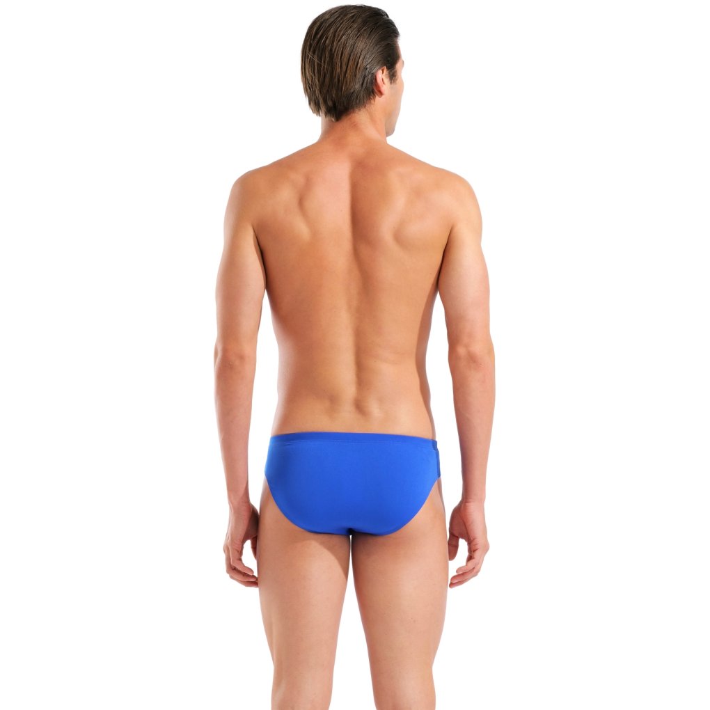 arena Performance Solid Team Swim Briefs Men - Neon Blue/Team Orange