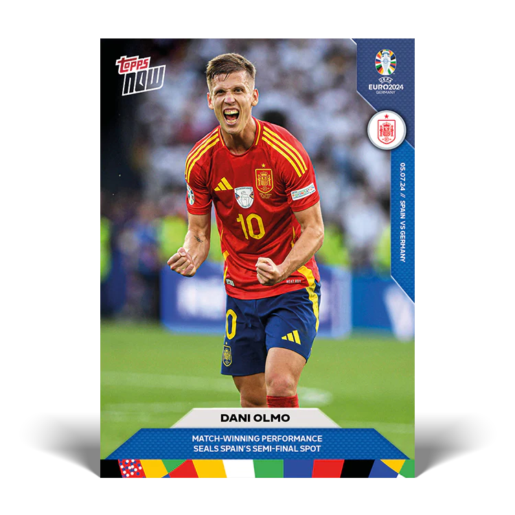 Dani Olmo - Match-winning performance seals Spain's semi-final spot - EURO 2024 TOPPS NOW® Card 45