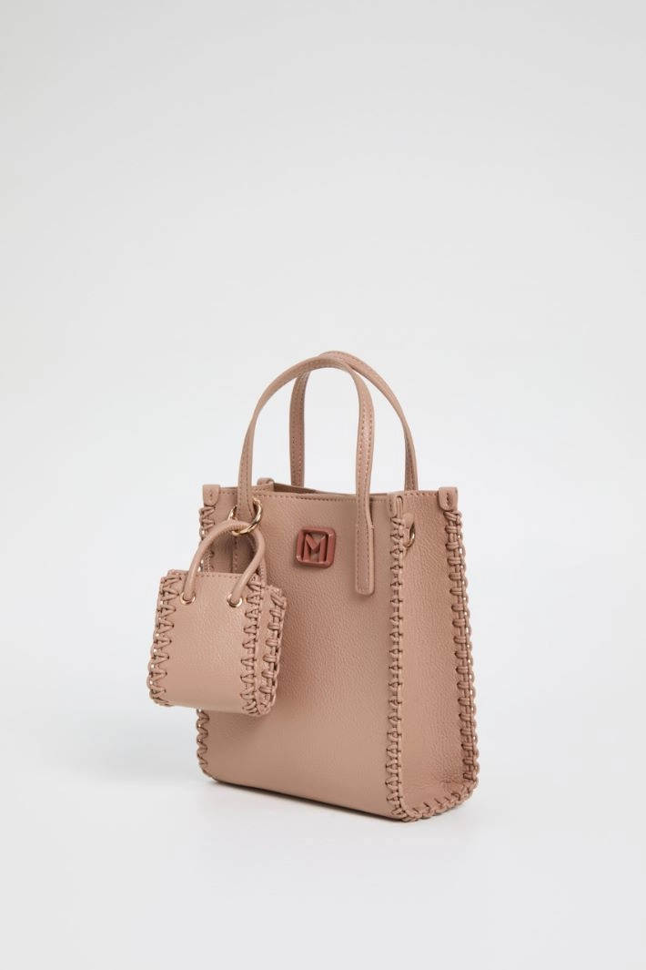 Handbag con charm - ANTIQUE PINK