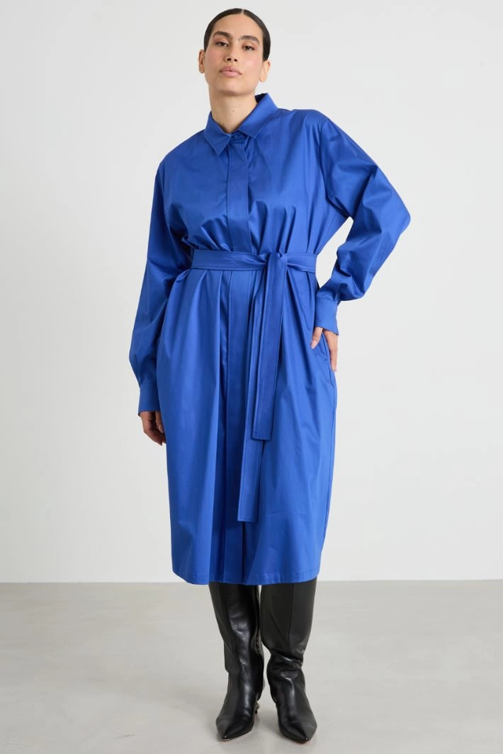 Cotton satin dress - BLUETTE