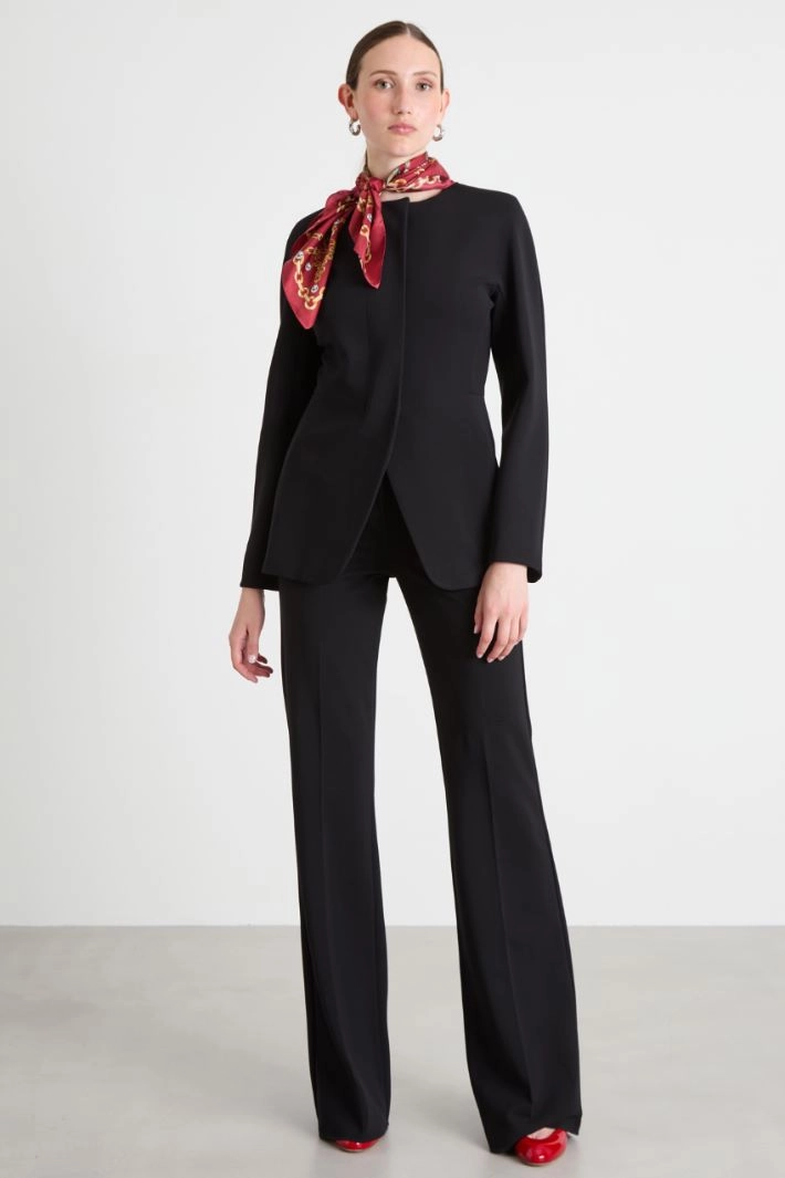 Crêpe jersey jacket - BLACK