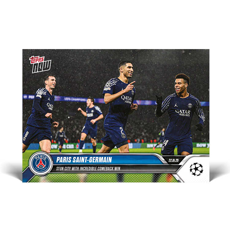 Paris Saint-Germain - Stun City with incredible comeback win - 24/25 UCL Topps NOW® Card 80