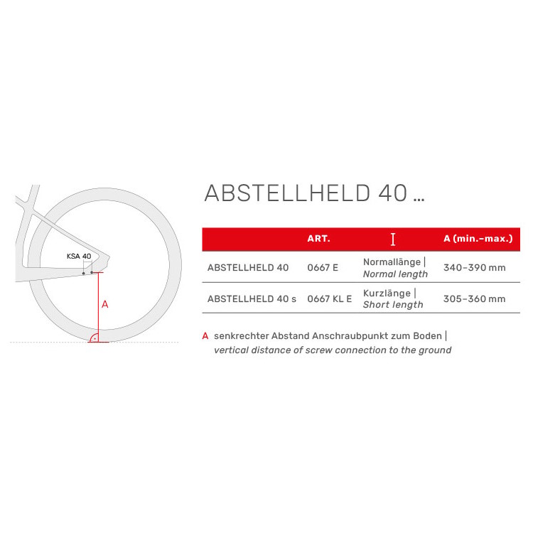 Hebie Rear Stand 667 Abstellheld KSA 40 - black