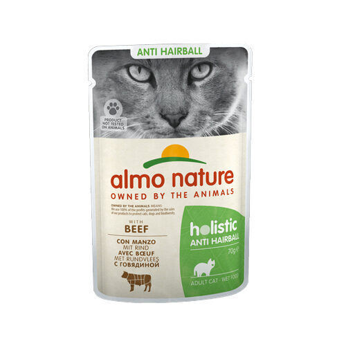 Almo Nature - Anti-Hairball - Wet food - 30 x 70g - Beef