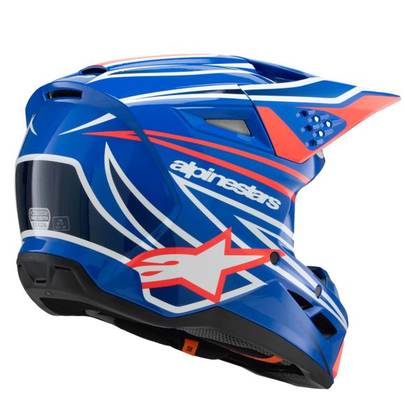 Casque cross Alpinestars SUPERTECH S-M3 - WURX - ENFANT - Bleu / RougeRef : AP3394
